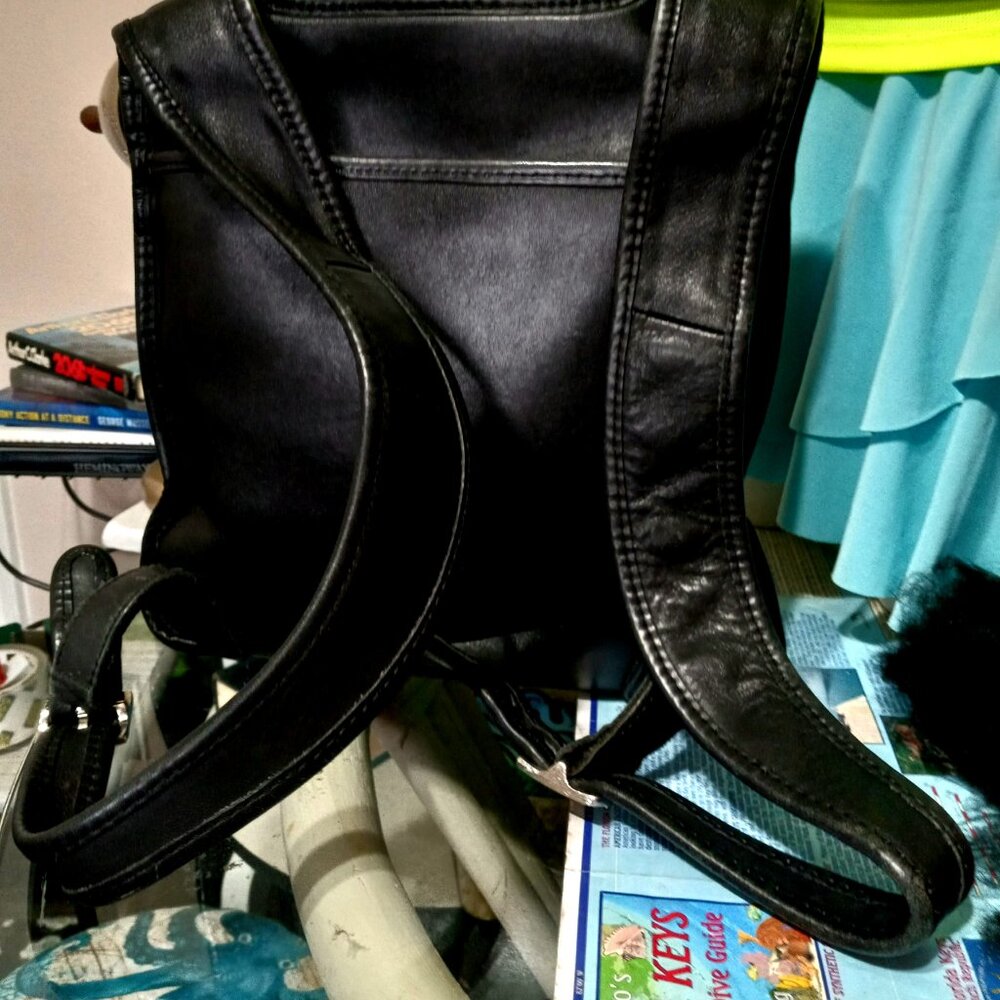 COACH ERGO Black leather Slim backpack 9405 - Picture 2 of 7